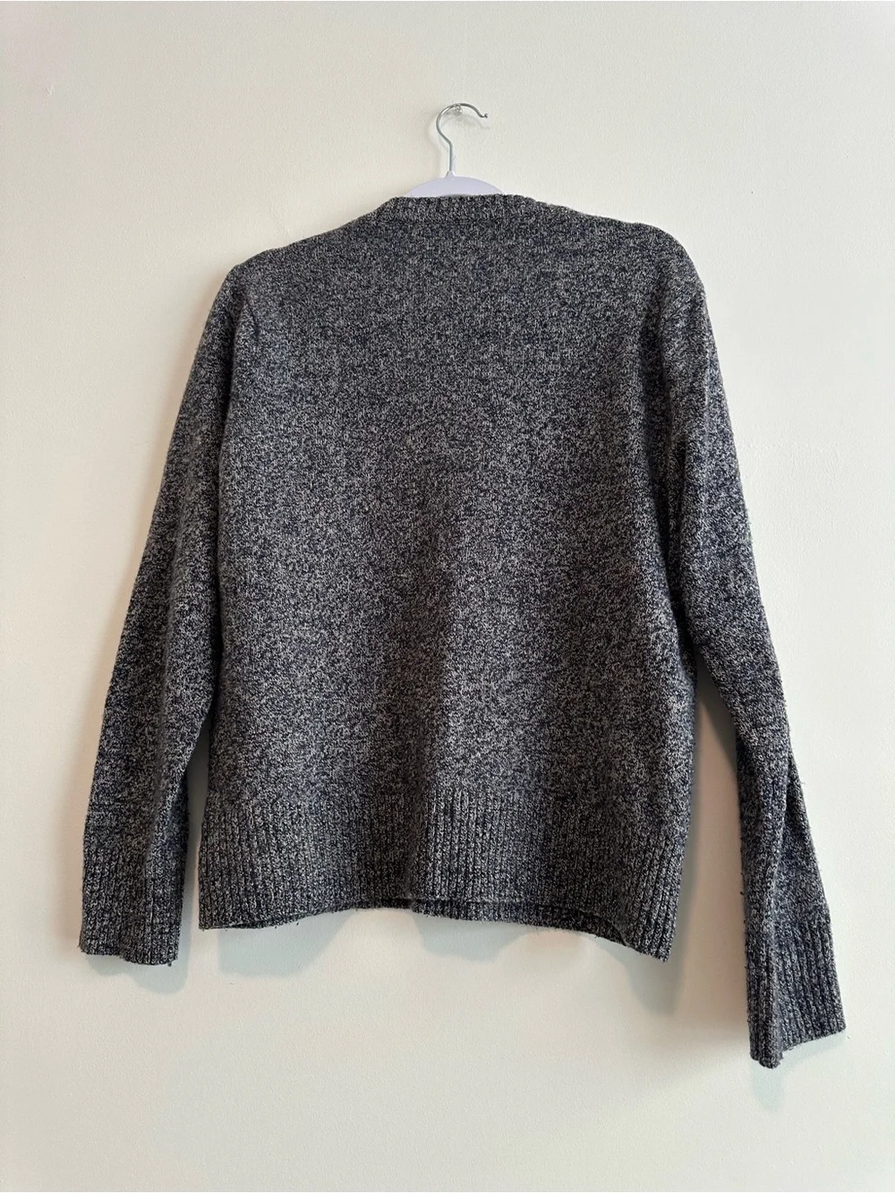 J. Crew Men's Gray Heather Crewneck Wool Sweater